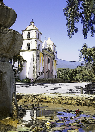 Mission, Santa Barbara #2 by Louis La Croix